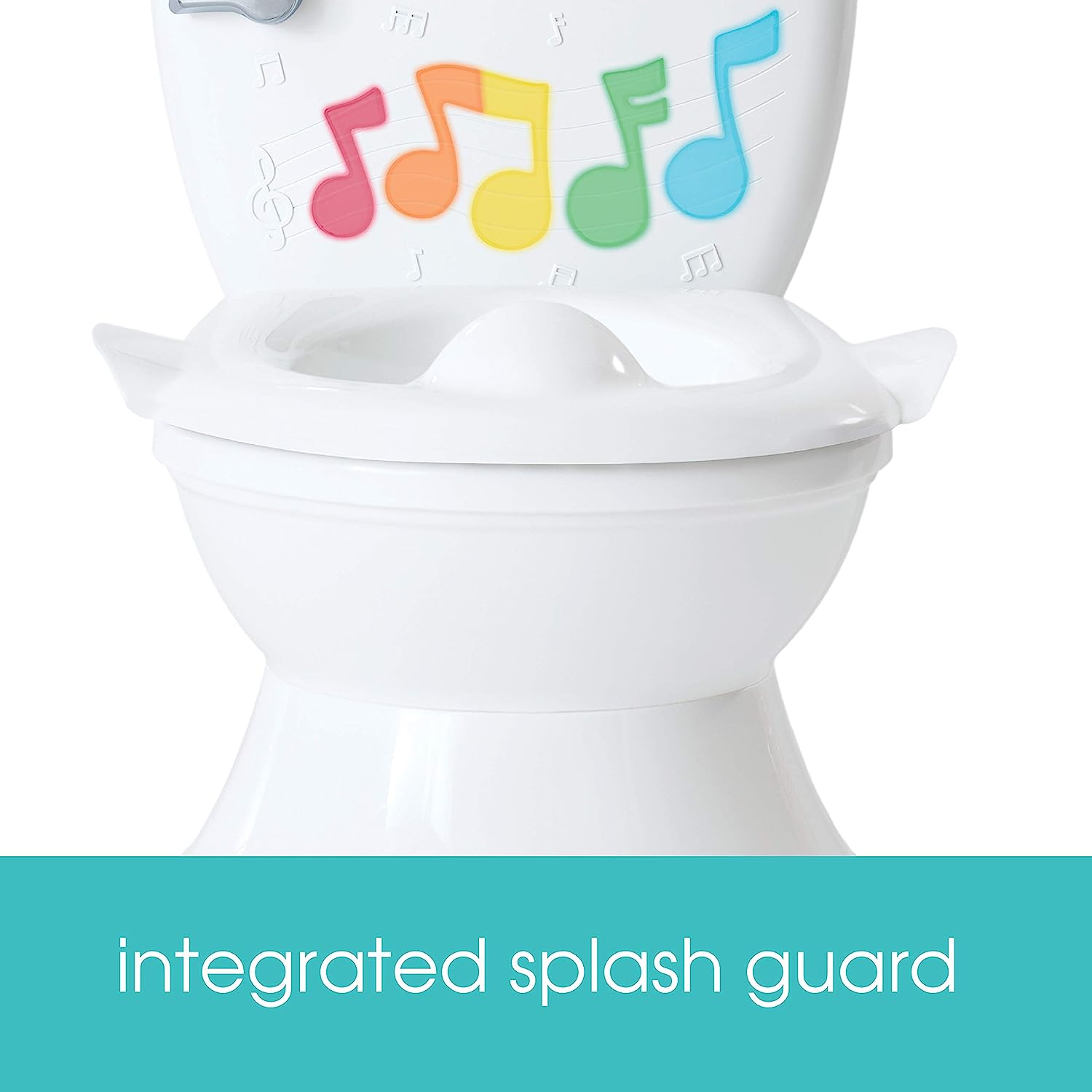 Summer My Size Potty Lights and Songs Transitions, White – Realistic Potty Training Toilet with Interactive Handle that Plays Music for Kids, Removable Potty Topper/Pot, Wipe Compartment, Splash Guard - Image 7